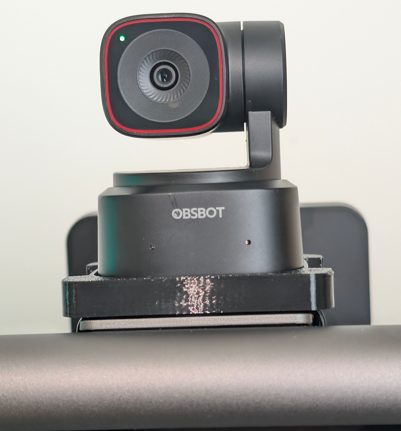 The mount on the bar with the USB cable routed past it.