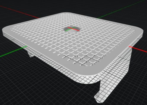The flat universal platform, with its grip texture.